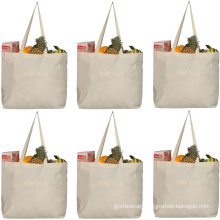 Organic Cotton Canvas Grocery Bags Reusable Cloth Shopping Tote